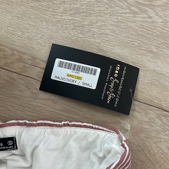 NWT Nanamacs Striped Pink Strapless Bodycon Mini Dress - Picture 5 of 7